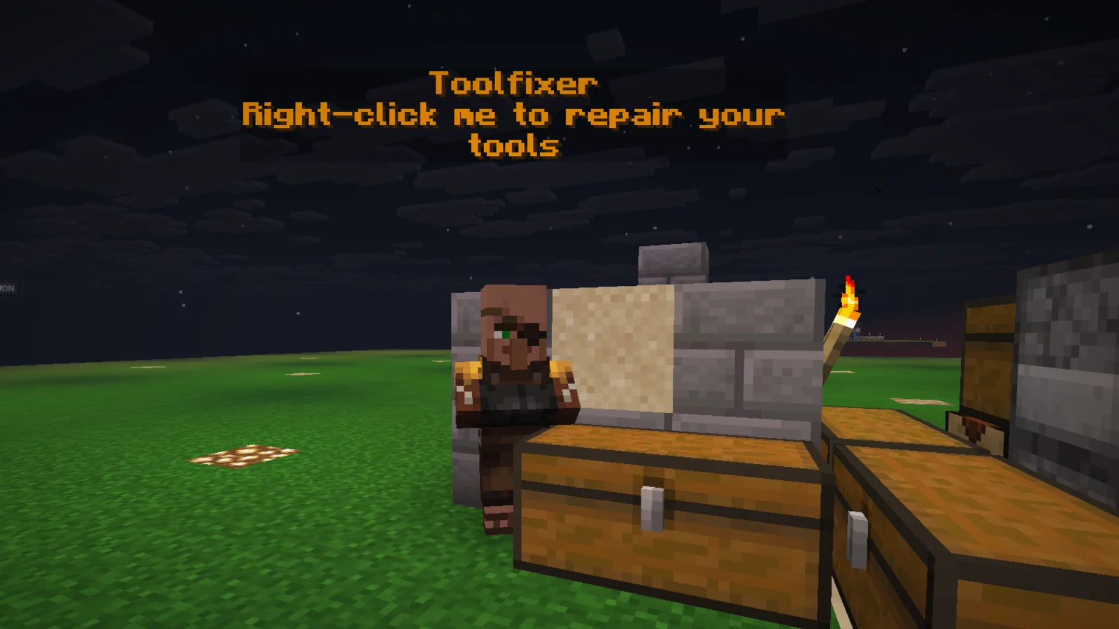 Toolfixer npc: right-click me to repair your tools